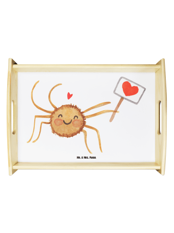 Mr. & Mrs. Panda Servier Tablett Spinne Agathe Motivation ohne S... in Weiß