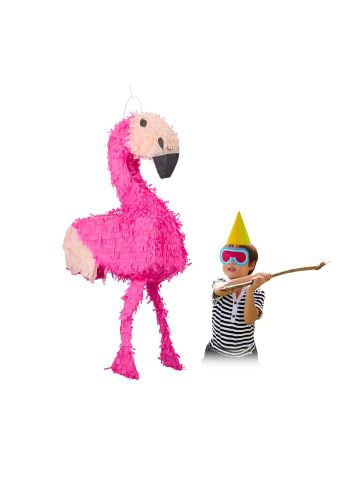 relaxdays Pinata Flamingo in Rosa/Pink