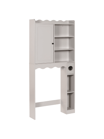Beliani Badezimmerschrank PENON in Beige - (W) 80 x (H) 165 x (L) 20 cm