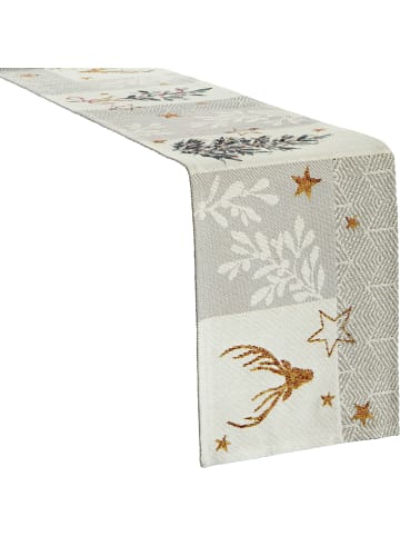 Sander Baumwollmischung, Gewebt, Gobelin Tischband Cheryl in beige