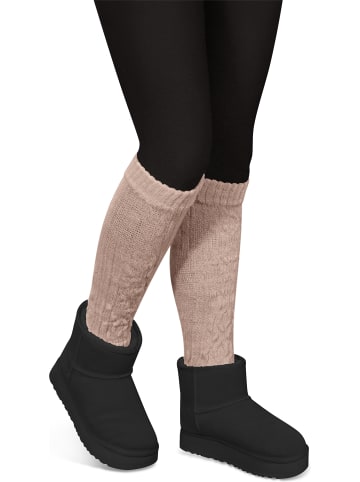 normani Strickstulpen mit Wolle in Beige