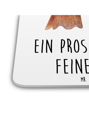 Mr. & Mrs. Panda Flaschenuntersetzer Glühschwein Sause mit Spruch in Weiß