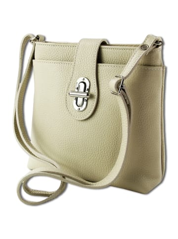 Toscanto Leder Umhängetasche Toscanto Tasche beige ca. 22cm