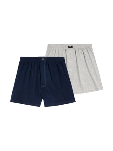 H.I.S Weiter Boxer in navy-grau-meliert