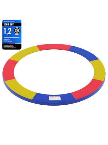 SONGMICS Trampolin Randabdeckung Saul in Blau, Rot, Gelb - Ø305 cm