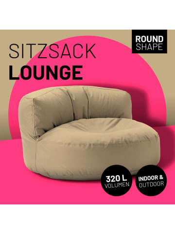 Lumaland Sitzsack-Sofa Outdoor rund 320l beige  Braun