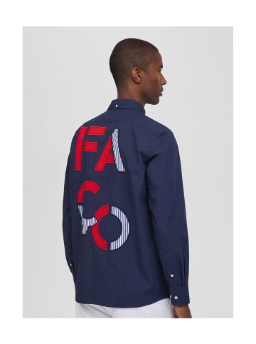 Faconnable Shirt in Marineblau/Rot-5JA