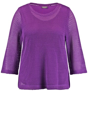 SAMOON Pullover Kurzarm in Soft Plum