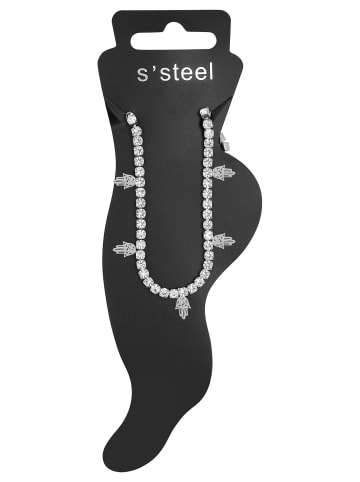 Adeliás Damen Anhänger – Herzanhänger aus Edelstahl in silber