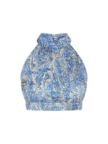 IZIA Women Top in blue multicolor