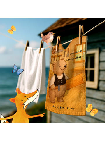 Mr. & Mrs. Panda Handtuch Zimmermann Leidenschaft Design mit Spruch in Weiß