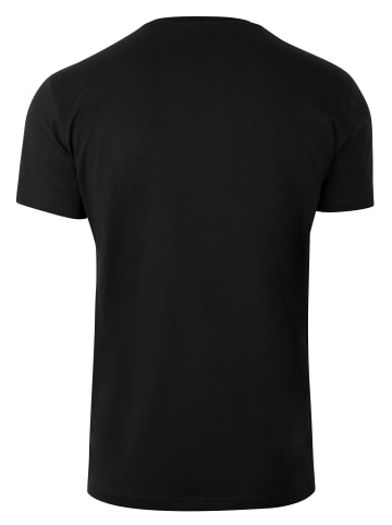 Cotton Prime® T-Shirt mit Affenmotiv - Monkey mit DJ-Kopfhörer in schwarz