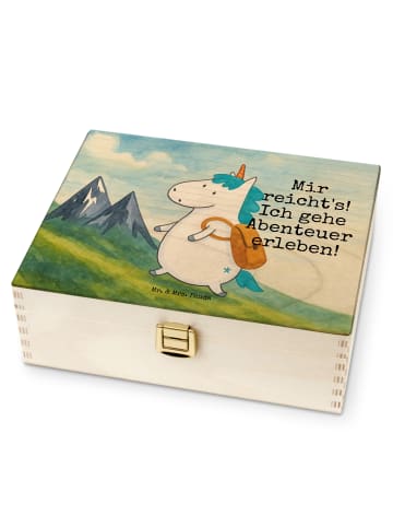 Mr. & Mrs. Panda Teebox Einhorn Bergsteiger Design mit Spruch in Weiß