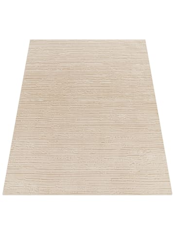 KADIMA DESIGN Teppich Kurzflor waschbar 3D Struktur in Creme