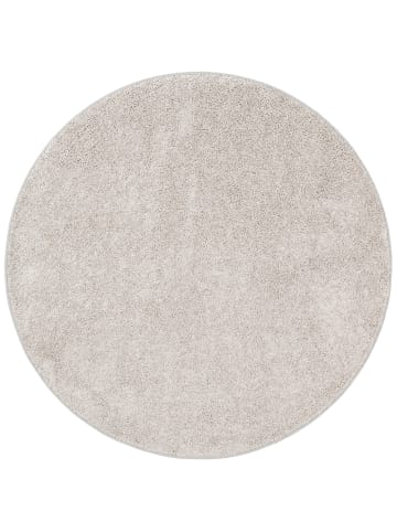Snapstyle Hochflor-Teppich Mona Rund in silber