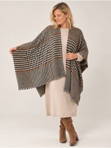 collezione alessandro Poncho " Hahnentritt " in schwarz