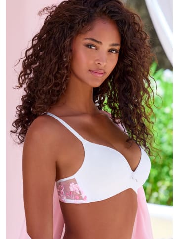 LASCANA Bralette-BH in weiß-rosa
