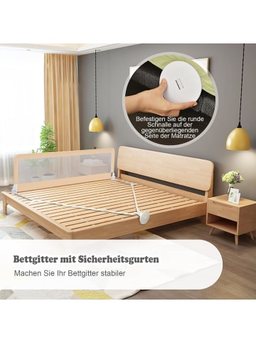 COSTWAY Bettschutzgitter in Beige