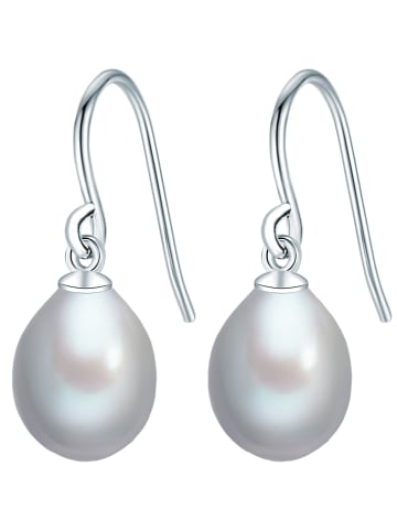 Valero Pearls Perlen-Ohrhänger Sterling Silber Süßwasser-Zuchtperle in silber
