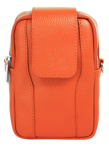 Samantha Look Umhängetasche echt Leder in orange