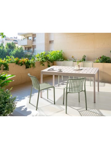 Beliani Esstisch BARTICA in Beige - (W) 84 x (H) 76 x (L) 154 cm