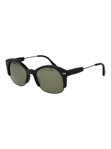 Serengeti Unisex Sonnenbrille Rund Schwarz