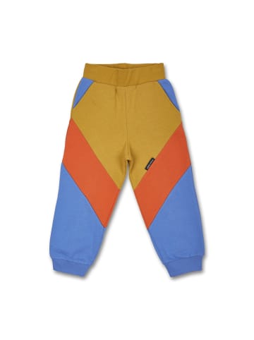 MANITOBER Cut & Sew Jogginghose in Blue/Khaki/Orange