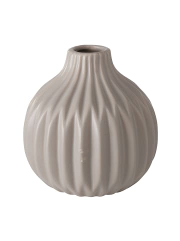 Boltze Keramikvase mit Prägung, ESKO in Beige, Ø 10,5 x (H) 12 cm