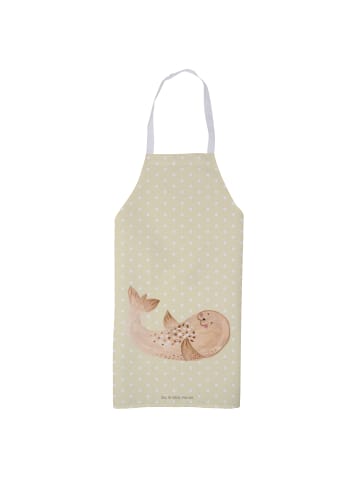 Mr. & Mrs. Panda Schürze Robbe Liegen ohne Spruch in Gelb Pastell