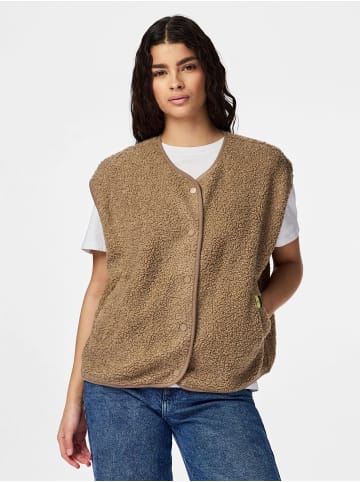 Pieces Weste in Silver Mink