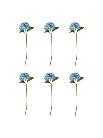 Butlers Kunstblume FLORISTA Hortensie 6er-Set in Blau