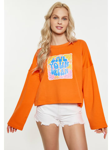 IZIA Damen Sweatshirt in Orange
