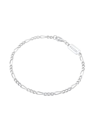 KUZZOI Armband 925 Sterling Silber Figaro in Silber