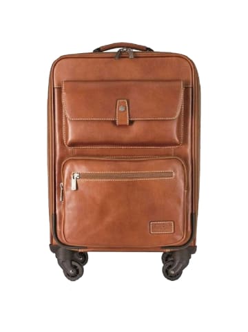 Jekyll & Hide Montana 4-Rollen Kabinentrolley RFID Leder 47 cm Laptopfach in colt2