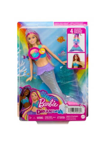 Mattel Spielzeug - Barbie Zauberlicht Meerjungfrau Malibu Puppe