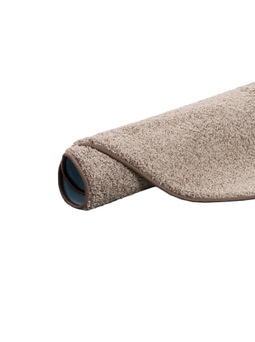 Snapstyle Hochflor Velours Teppich Mona Rund in Taupe