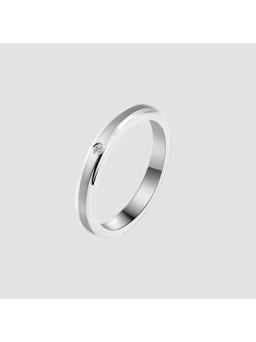 Adeliás Damen Ring aus Edelstahl mit Strass Steinchen in silber