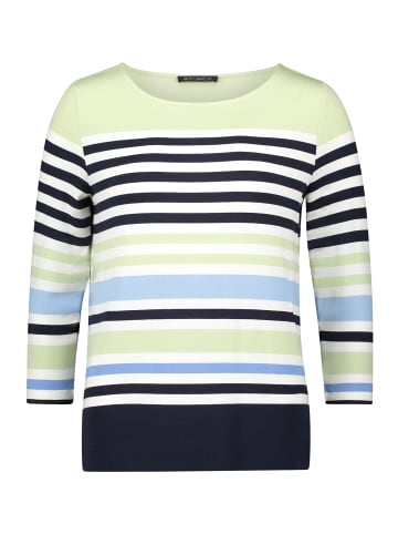 Betty Barclay Basic Shirt mit U-Boot-Ausschnitt in Green/Light Blue