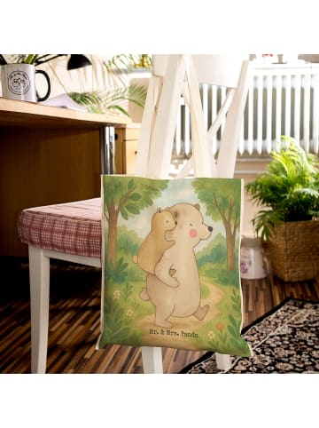 Mr. & Mrs. Panda Tasche Papa Bär Design ohne Spruch in Weiß