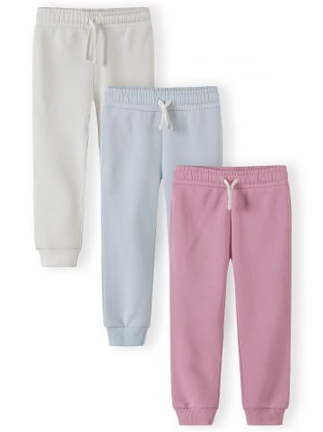Minoti 3-er Pack Jogger Pants 30FLEECE151 in hellblau