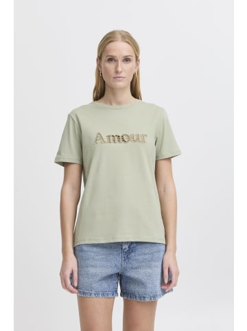 ICHI Rundhalsshirt in Grün