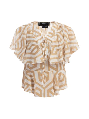 faina Damen Bluse in Beige Weiss