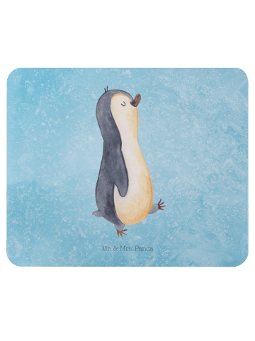Mr. & Mrs. Panda Mauspad Pinguin mHerzieren ohne Spruch in Eisblau