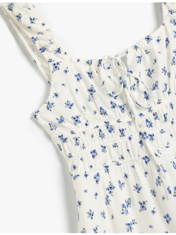 KOTON Kleid in Hellblau gemustert