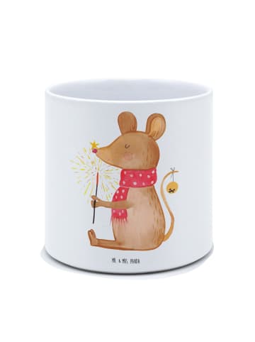 Mr. & Mrs. Panda Blumentopf Groß Maus Weihnachten ohne Spruch in Weiß