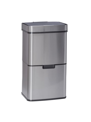 relaxdays Mülltrennsystem in Silber - 60 l