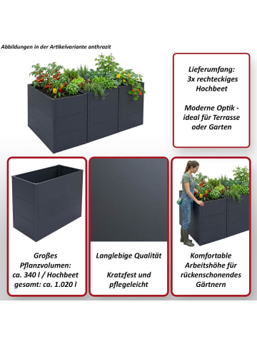 MCW 3er-Set Hochbeet P64, Grau