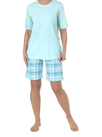 NORMANN Shorty Pyjama kurzarm - 44715 in türkis