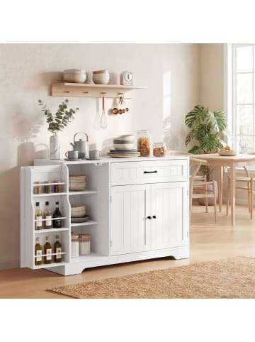 HOMCOM Sideboard-110L x 40B x 80H cm-Weiß