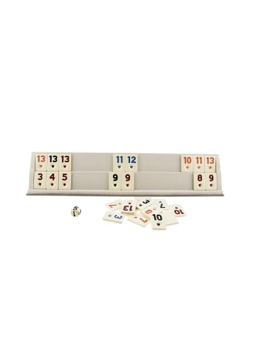 Almina Rummikub Brettspiel aus Plastik – Okey, Rummy in Weiß